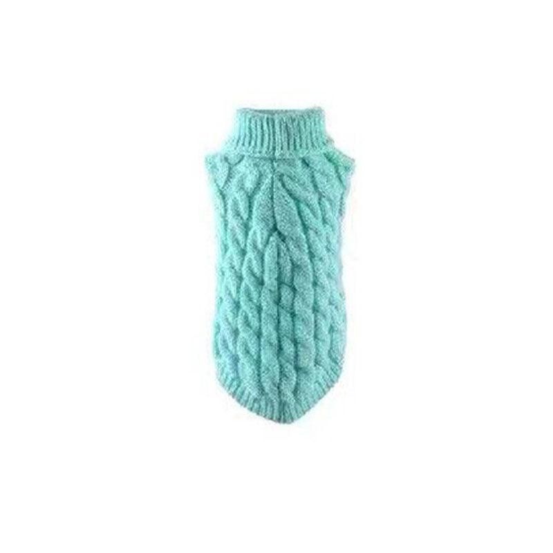 Puppy Dog Jumper Winter Warm Knitted Sweater Pet Clothes Small Dogs Coat Thermal S Size - Blue
