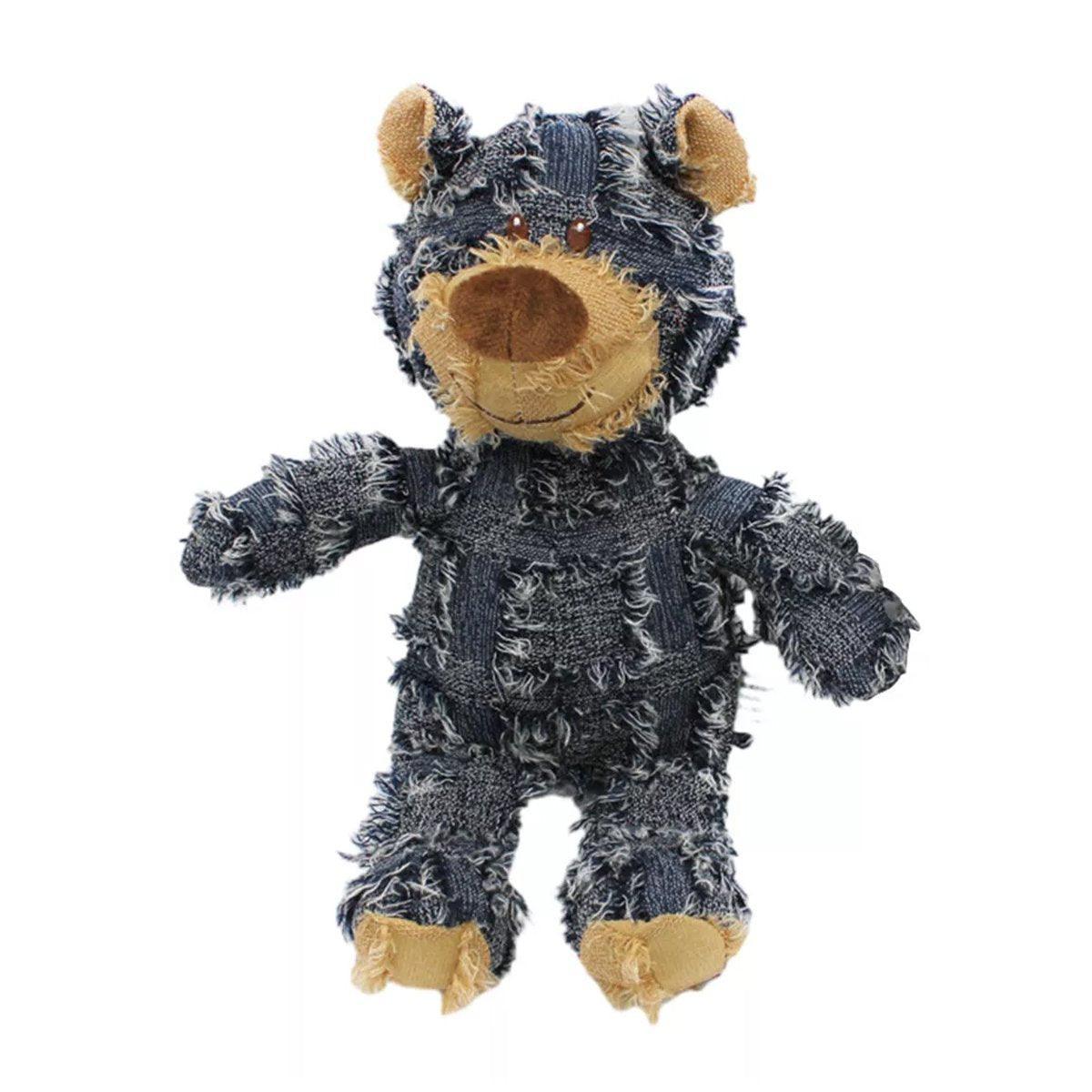 Puppy Squeaky Plush Toy Small Dog Chew Soft Bear Pet Companion - Brown-28cm