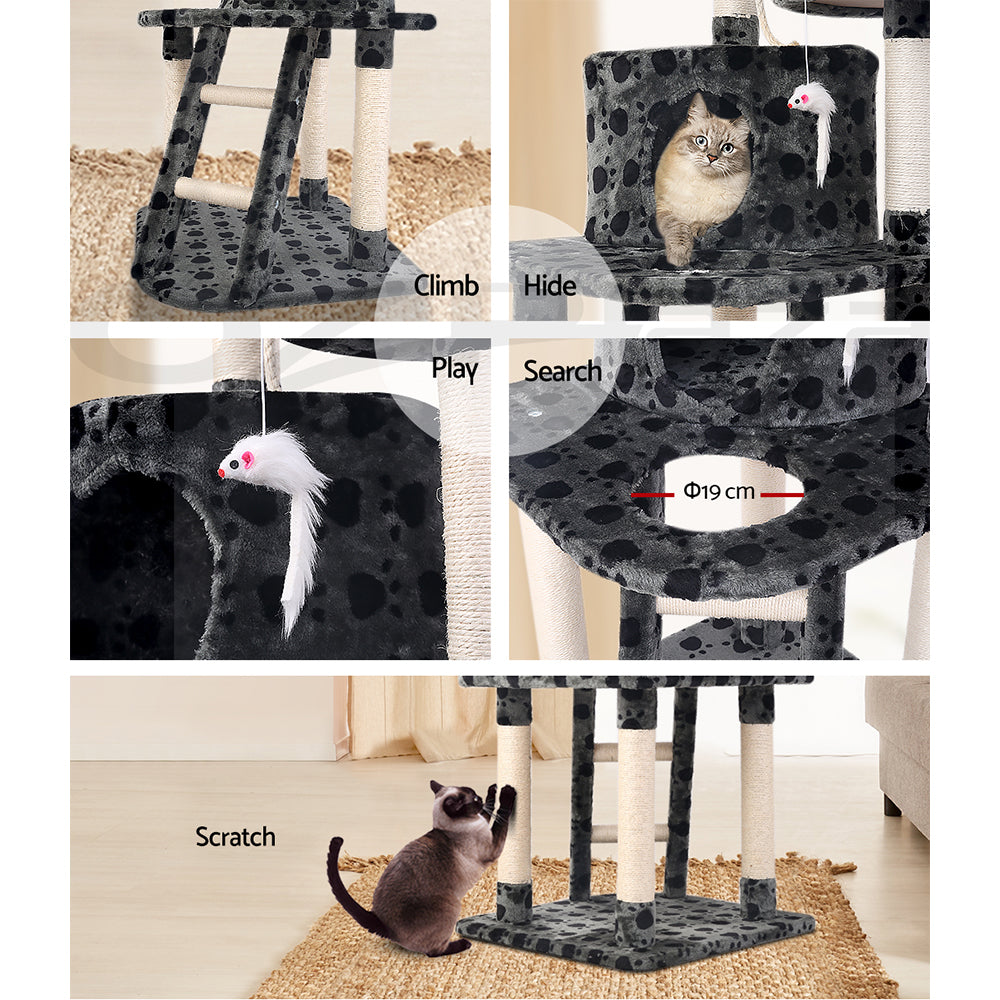 i.Pet Cat Tree 120cm Tower Scratching Post Scratcher Trees Bed Wood Condo Toys Bed