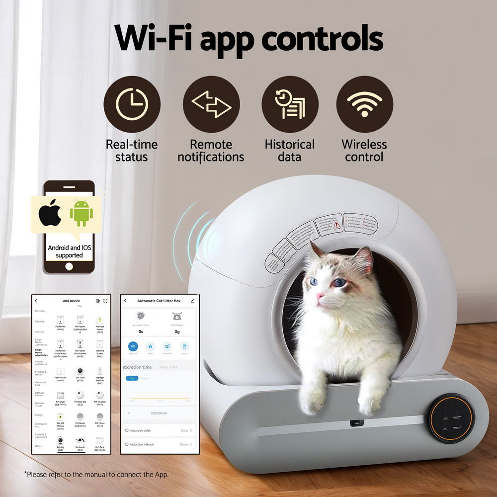 Automatic Cat Litter Box Self-Cleaning And App Control 9L