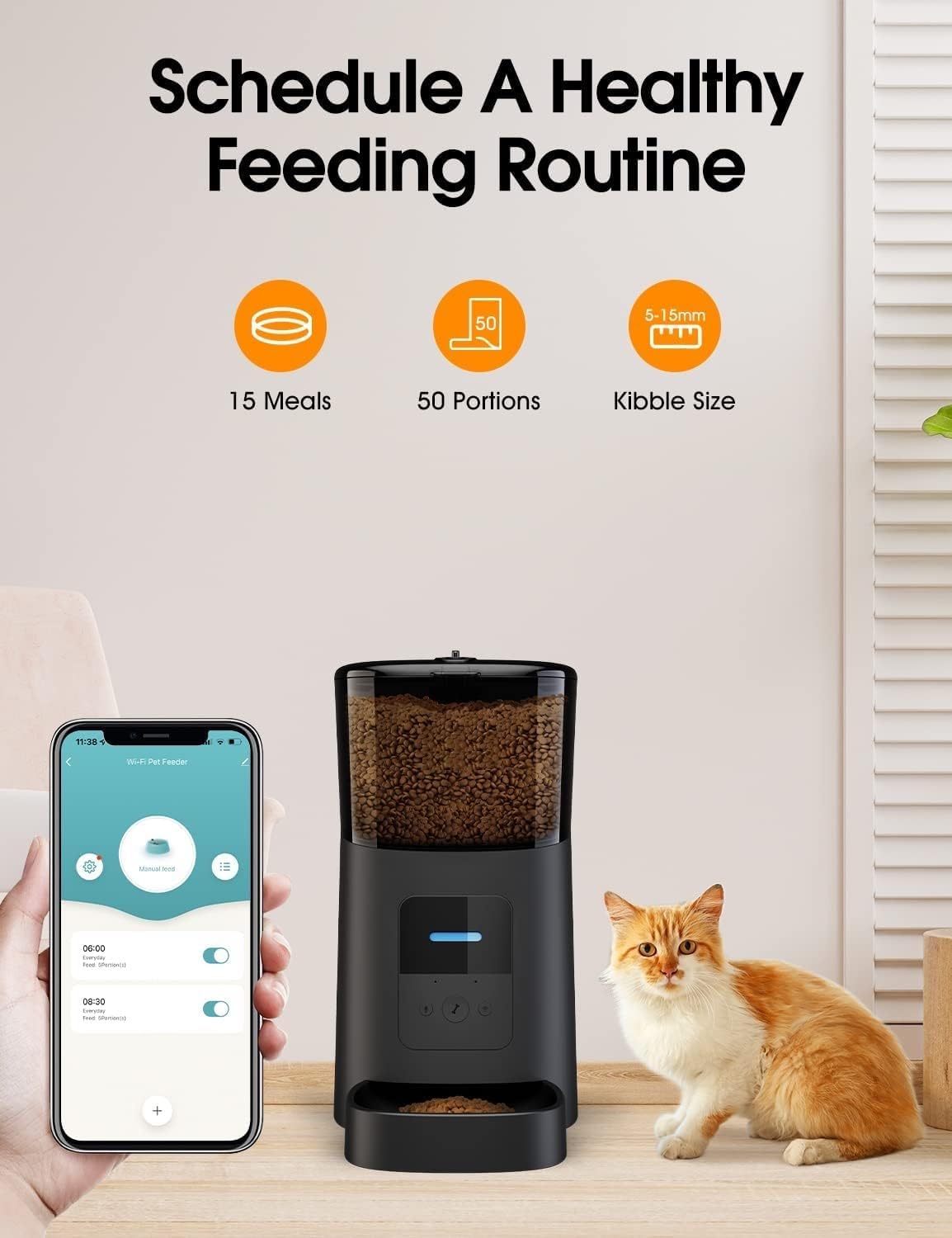 Floofi Rex FLOOFI WiFi 6L Automatic Pet Feeder (Black) FI-FD-120-CX – PetsPatch.com.au
