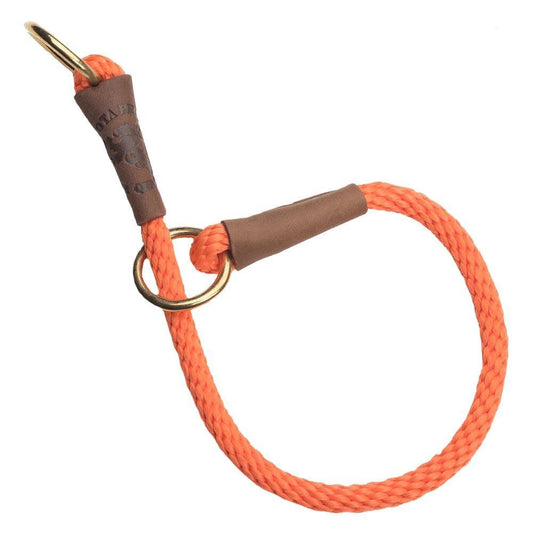 Mendota Products Dog Command Rope Slip Collar 16in (40cm) - Made in the USA - Orange