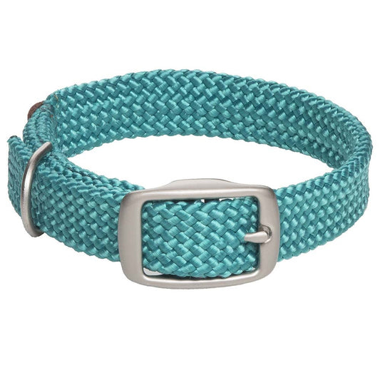 Mendota Doublebraided Junior Collar 12" TEAL Nickel