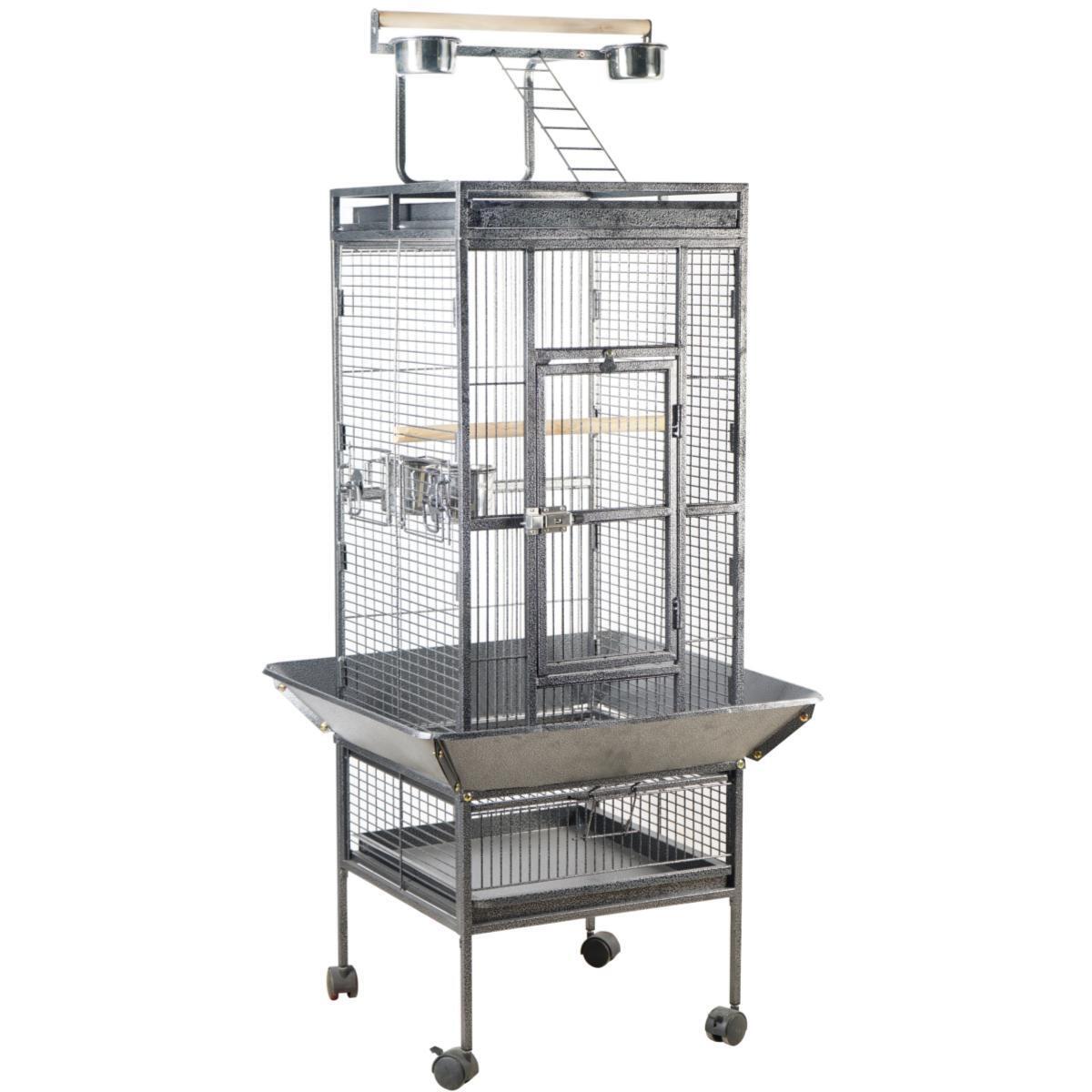 YES4PETS 153 cm Large Bird Budgie Cage Parrot Aviary With Metal Tray and  Wheel