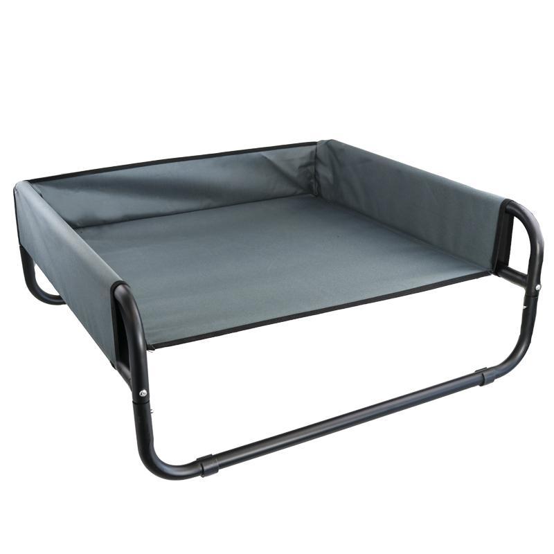 Grey / Black Large Dog Walled Suspension Trampoline Hammock Bed 85 x 85 x 33 cm Gray