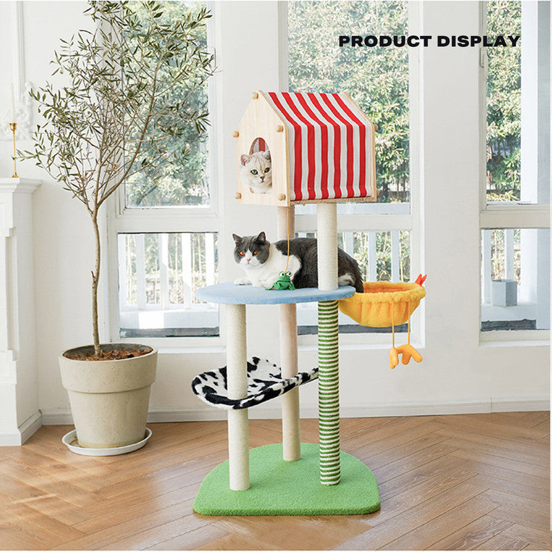 Farm cat climbing frame cat litter cat scratching post cat tree