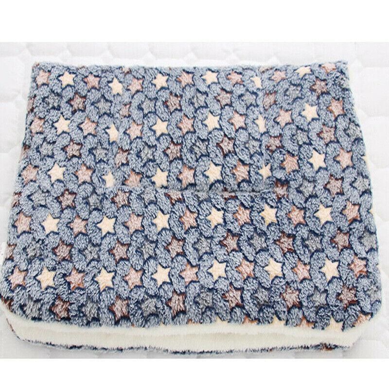 L Size Puppy Dog Cat Cushion Mattress Blanket Bed Soft Warm Pad Winter Kennel House - Navy Cat
