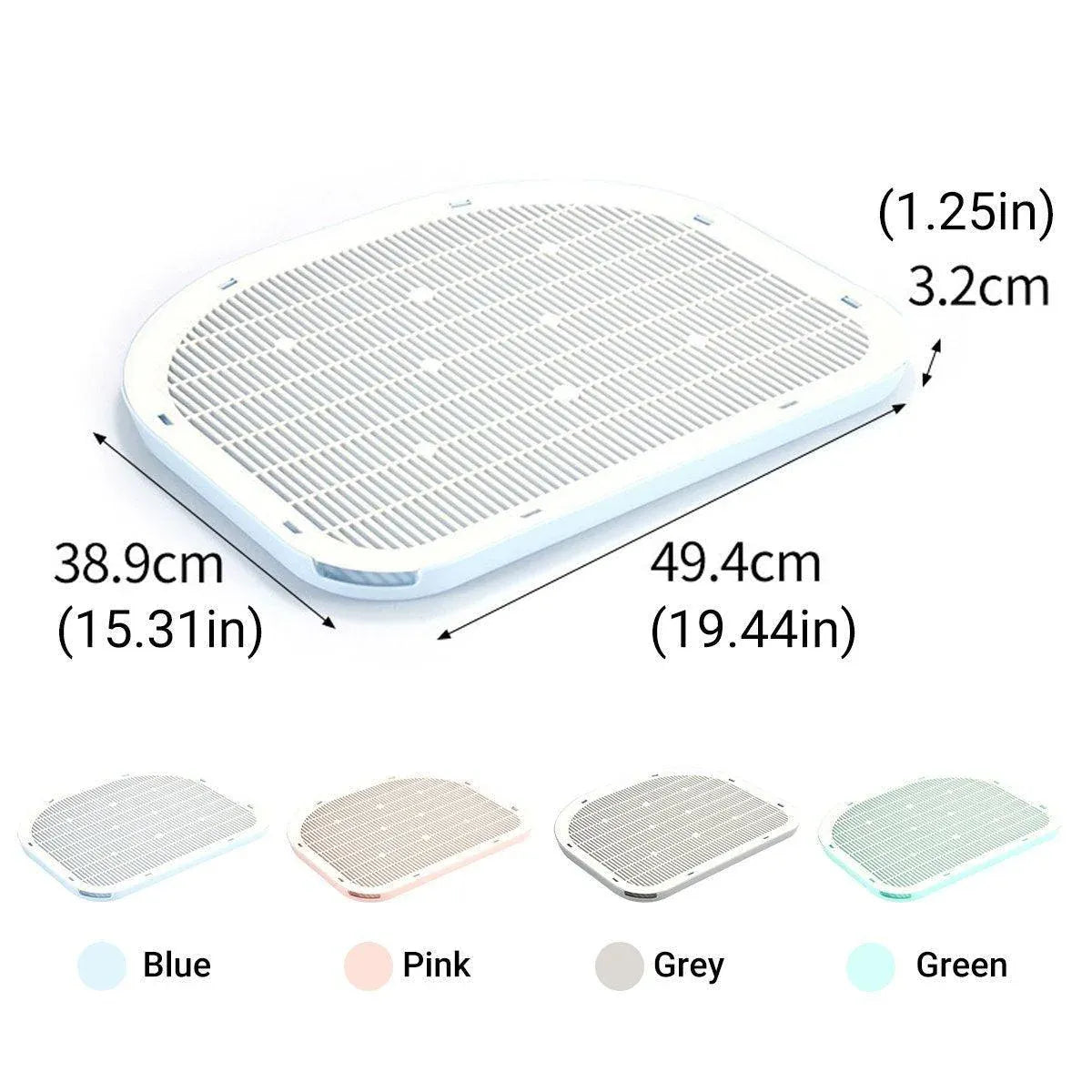Anti Spill Cat Litter Mat Double Layer Pet Toilet Mat for Litter Box - Green