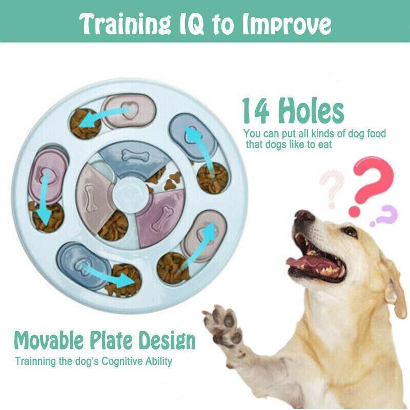 Dog Treat Dispenser Puppy Feeder Puzzle Game Interactive Toy Pet Training Supply - Green