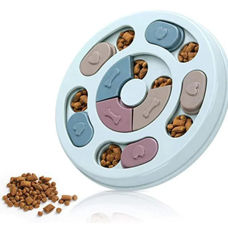 Dog Treat Dispenser Puppy Feeder Puzzle Game Interactive Toy Pet Training Supply - Green