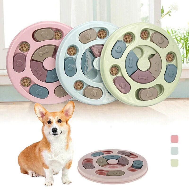 Dog Treat Dispenser Puppy Feeder Puzzle Game Interactive Toy Pet Training Supply - Green