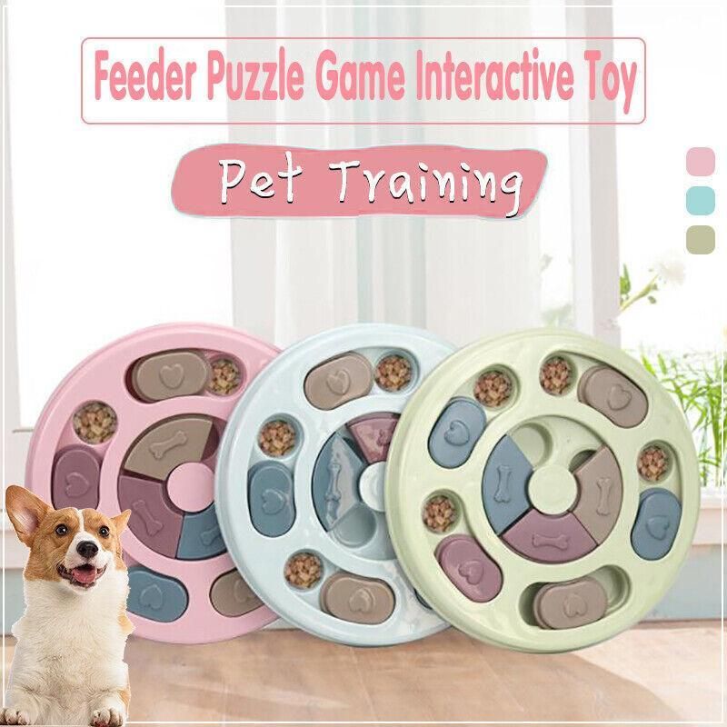 Dog Treat Dispenser Puppy Feeder Puzzle Game Interactive Toy Pet Training Supply - Green