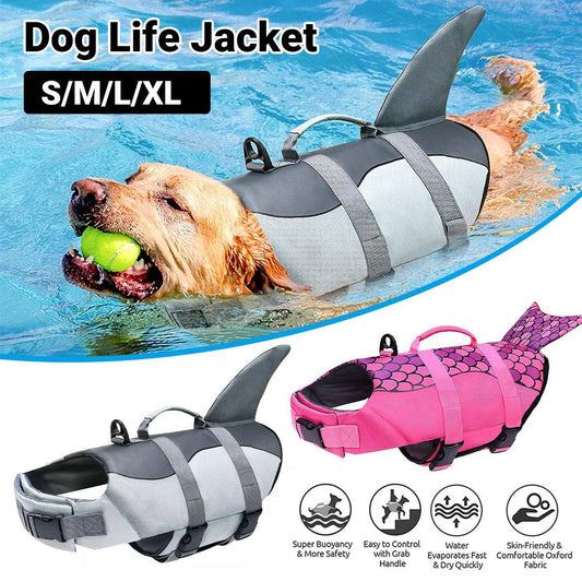 Pet Life Jacket Dog Swim Vest Outdoor Water Gear for Summer Swimming Activities - Pink L