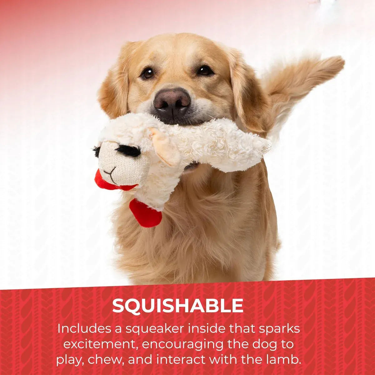 Lamb Shape Dog Toy Soft Plush Chew Toy for Puppy Small Dogs Squeaky Play Pet