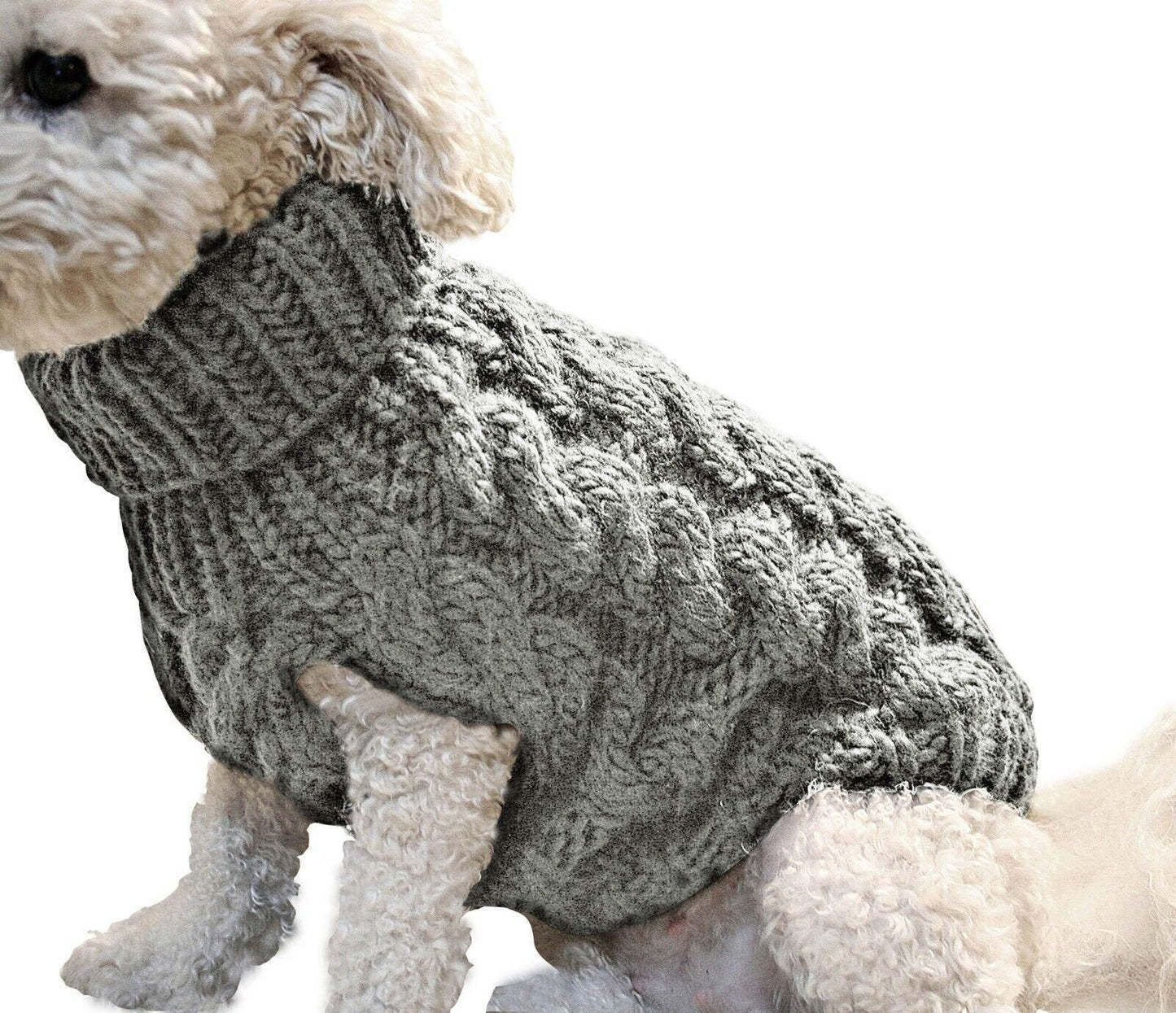 Puppy Dog Jumper Winter Warm Knitted Sweater Pet Clothes Small Dogs Coat Thermal S Size - Beige