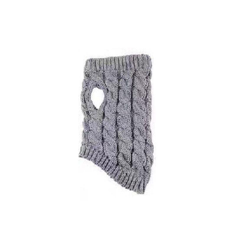 Puppy Dog Jumper Winter Warm Knitted Sweater Pet Clothes Small Dogs Coat Thermal L Size - White