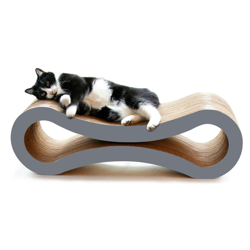 Cat Scratcher Infinity Lounge, Storm Grey – PetsPatch.com.au