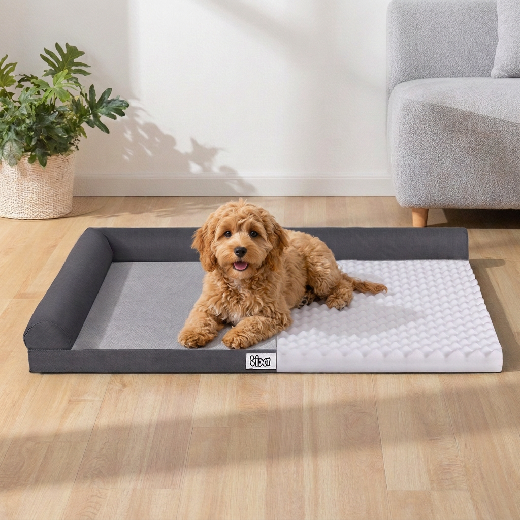i.Pet Pet Bed Plush Soft Cushion Egg Crate Large Sofa Platform Removable Washable