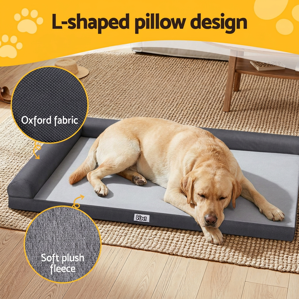 i.Pet Pet Bed Plush Soft Cushion Egg Crate Large Sofa Platform Removable Washable